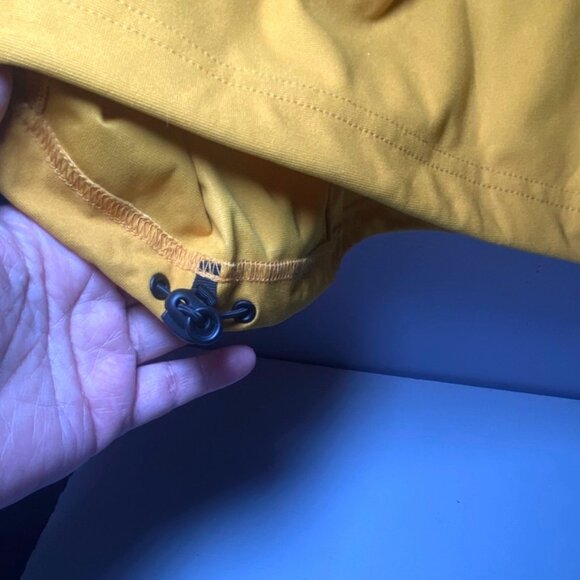 Mens REI Yellow & Gray Softshell Jacket With Quarter Zip & Thumb Holes - Picture 5 of 6